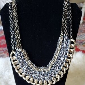 Chico's Gold and Silver Statement Necklace